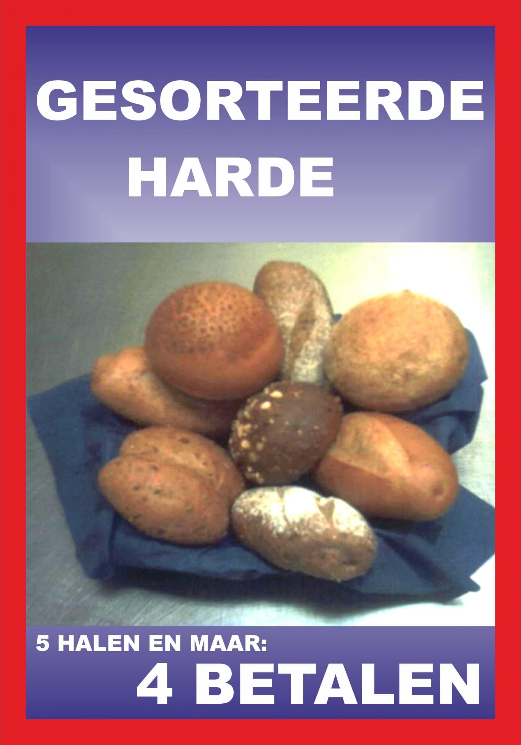 gesorteerde harde